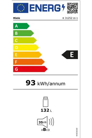 Réfrigérateur top Miele Refrigerateur sous-encastrable avec un chariot coulissant pratique de format compact.
