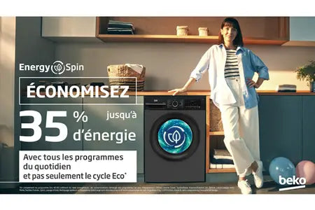 Beko BM34WFU48411A – Lave-linge Hublot 8 kg Gris Anthracite | EnergySpin