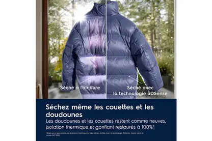 Electrolux EW8HI9493DG – Sèche-linge Pompe à Chaleur 9 kg Blanc | 3DSense, DelicateCare, Hygiène