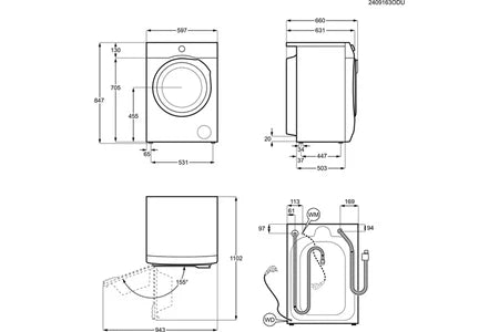 AEG LWR73A1176V – Lave-linge Séchant 11/7 kg Blanc