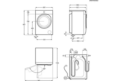 AEG LWR73A1176V – Lave-linge Séchant 11/7 kg Blanc