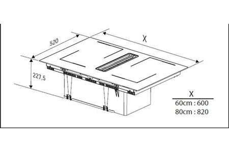 Plaque de cuisson avec hotte intégrée Beko HIXI64701UP