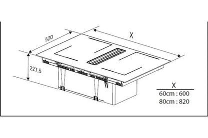 Plaque de cuisson avec hotte intégrée Beko HIXI64701UP