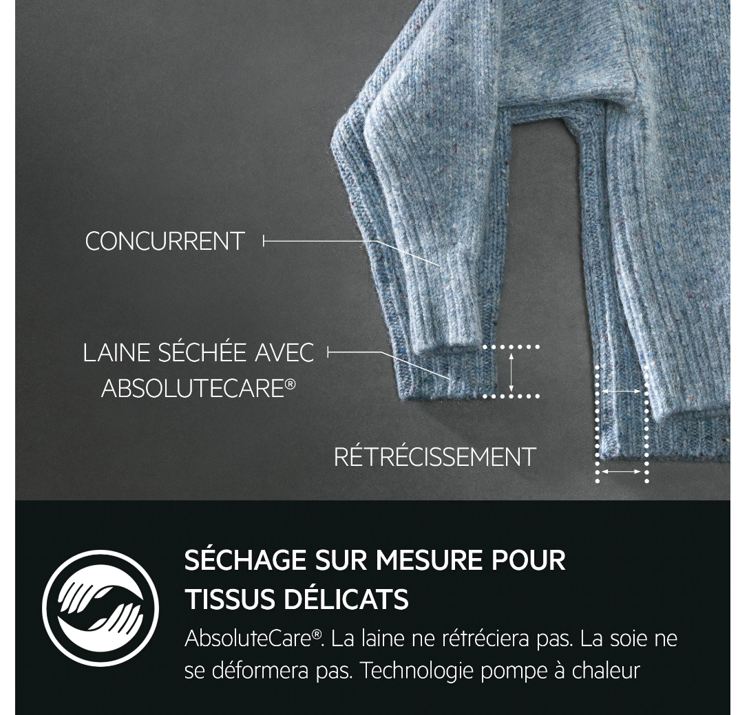Sèche-linge pompe à chaleur AEG TR9XA59PA – 9 kg 3DScan SmartDry Triple A 60 dB