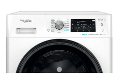 Lave-linge séchant Whirlpool FFDD1074489BVFR – 10/7 kg 6ème Sens