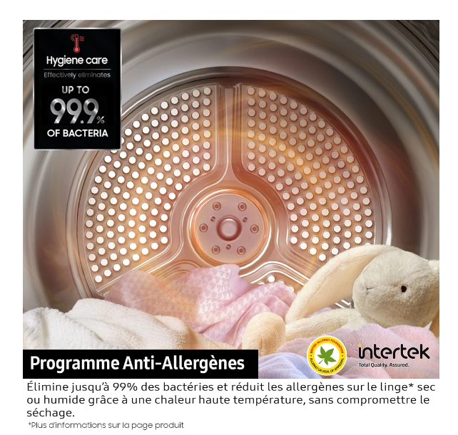 Sèche-linge pompe à chaleur Samsung DV90DG52A0AE – 9 kg Classe C