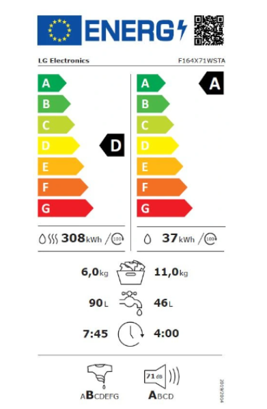 Lave-linge séchant LG F164X71WSTA