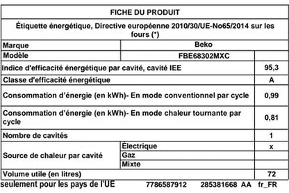 Cuisinière induction Beko FSE68302MXC Inox