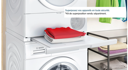 Sèche-linge pompe à chaleur Bosch WQH245ASFR Série 6 – 9 kg AutoDry Home Connect