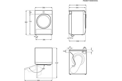 Electrolux EW8HI9493DG – Sèche-linge Pompe à Chaleur 9 kg Blanc | 3DSense, DelicateCare, Hygiène