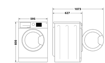 Lave-linge hublot Whirlpool FFBB9489BVFR Blanc
