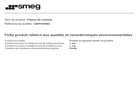 Cuisinière induction Smeg C6IPWHM2