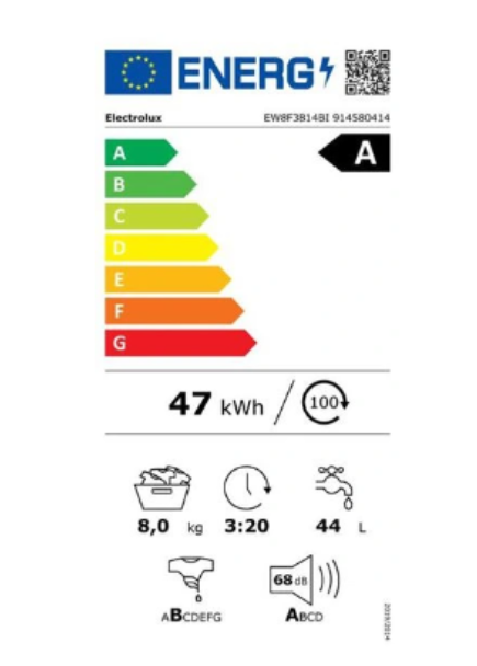 Lave-linge hublot encastrable Electrolux EW8F3814BI – 8 kg 60 cm