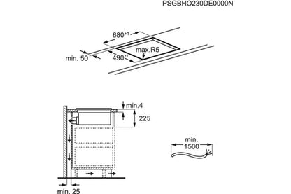 Plaque de cuisson avec hotte intégrée Aeg TH74CB03FZ SaphirMatt