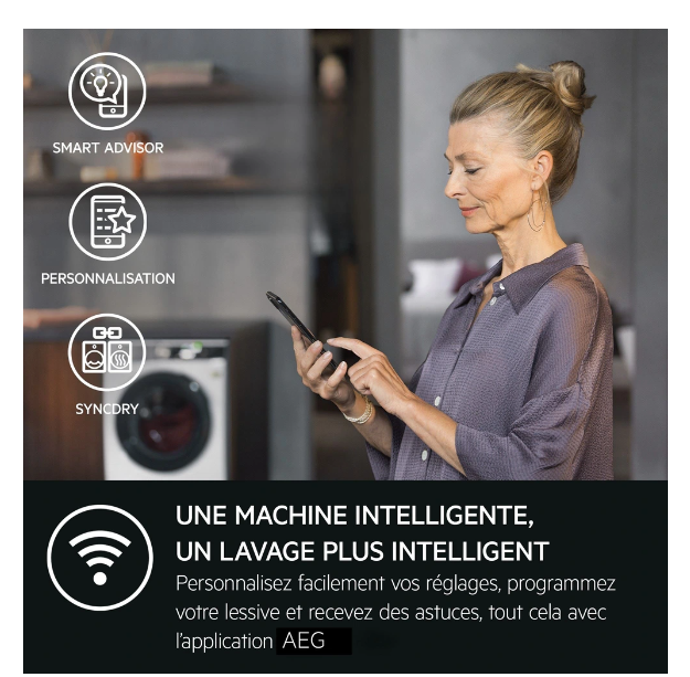 Sèche-linge pompe à chaleur AEG TR93A9H4BW Série 9000 – 9 kg Classe B
