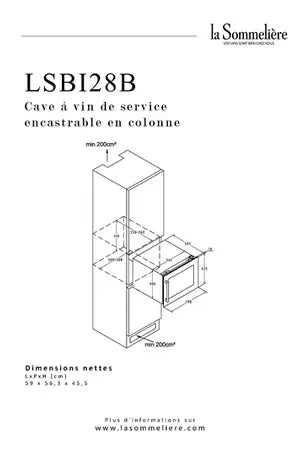 Cave de service La Sommeliere LSBI28B