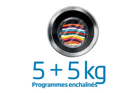 Lave-linge séchant Beko HTE8614YBST – 8/5 kg, Classe E, Steamcure