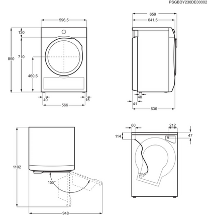 Sèche-linge pompe à chaleur Electrolux EW9HI783FC PerfectCare 900 – 8 kg 3DSense Classe A