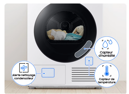 Sèche-linge pompe à chaleur Samsung DV90DG6845LK – 9 kg Classe A