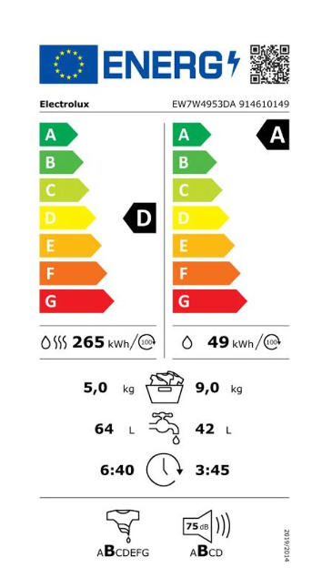 Lave-linge séchant Electrolux EW7W4953DA – PerfectCare 700