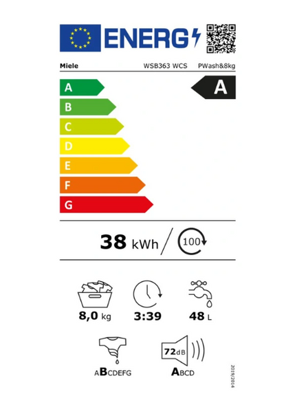 Lave-linge hublot Miele WSB 363 WCS 8 kg