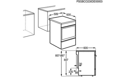 Cuisinière vitrocéramique Electrolux EKR664900X