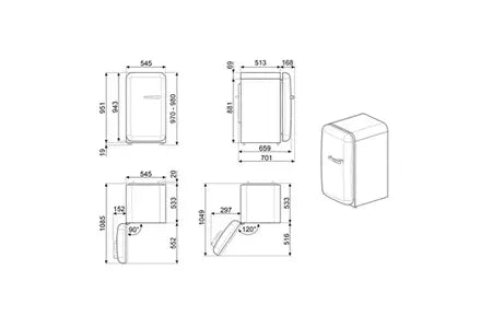 Réfrigérateur bar Smeg FAB10HLCR6