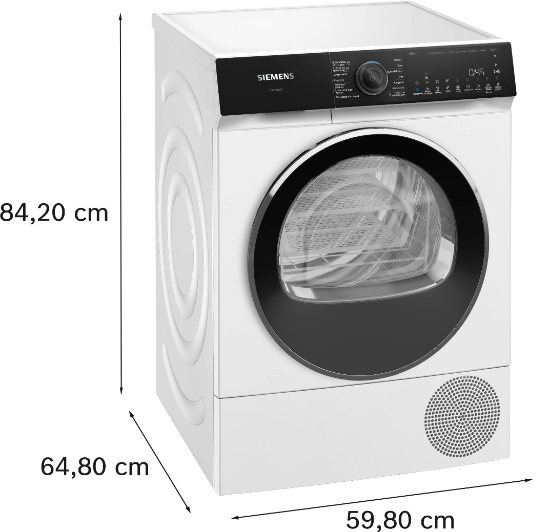 Sèche-linge pompe à chaleur Siemens WQ46H2CTFR iQ500 – 9 kg SmartFinish VarioSpeed R290