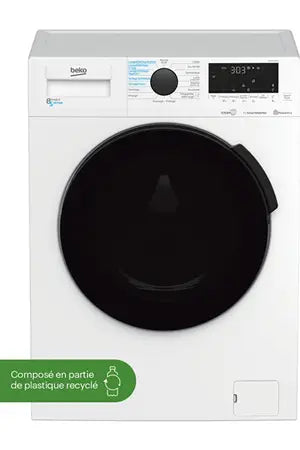 Lave-linge séchant Beko HTE8614YBST – 8/5 kg, Classe E, Steamcure