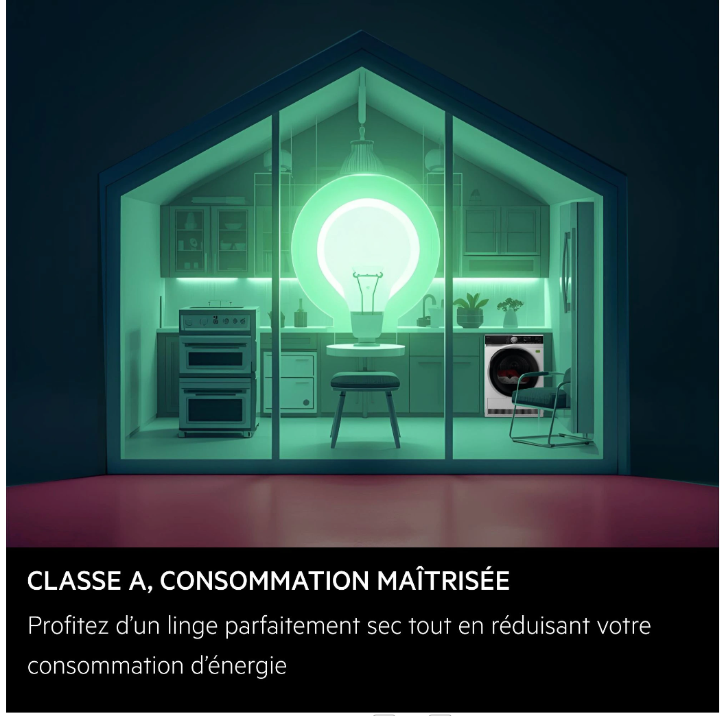 Sèche-linge pompe à chaleur AEG TR9XA59PA – 9 kg 3DScan SmartDry Triple A 60 dB